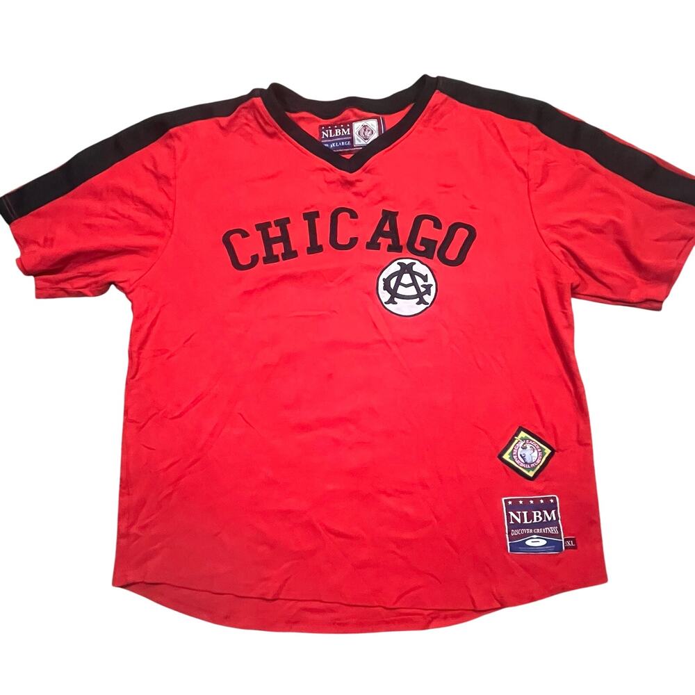 NLBM‎ 3XL Chicago Baseball Jersey Red Negro Leagues Museum Authentic Shirt
